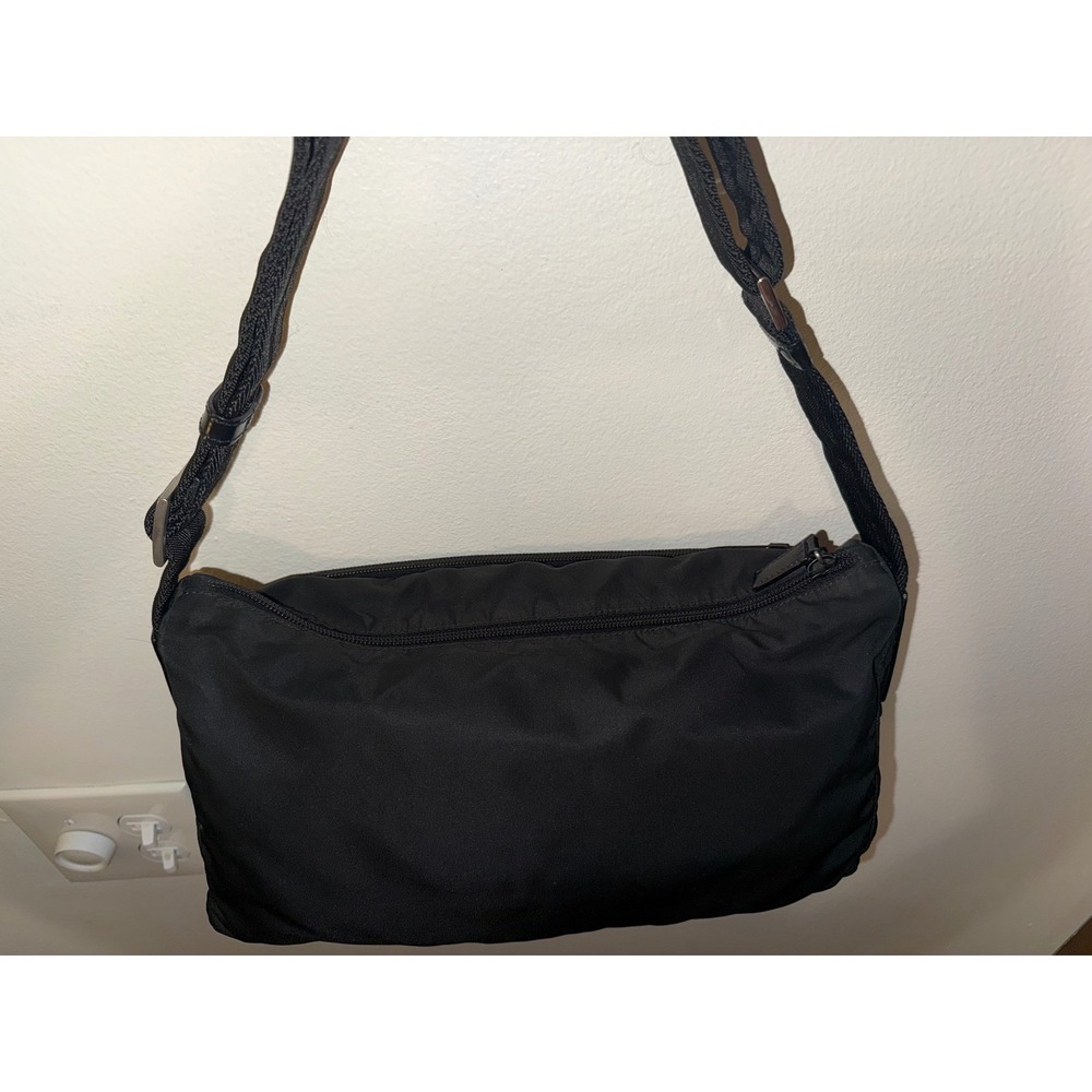 Prada Nylon Vela Messenger Bag Black Original COA Crossbody - Picture 3 of 15
